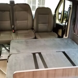 2018.03 Citroen Relay L3H2 Conversion RIB Seat in Bed position and swivelled Front Seats