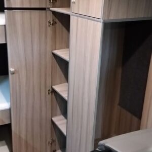 2018.03 Citroen Relay L3H2 Conversion Tall Storage Cupboard with Doors Open