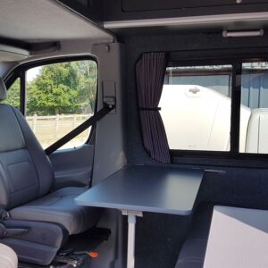 2018.07 VW Crafter MWB Conversion Seating Area with Swivelled Front Seats
