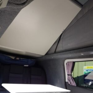 2019.03 Mercedes Vito Day Van Conversion Inside of Elevating Rood Showing Bed Board