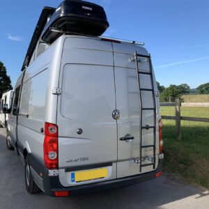 2019.04 VW Crafter LWB Full Conversion Outside View of Rear of Van