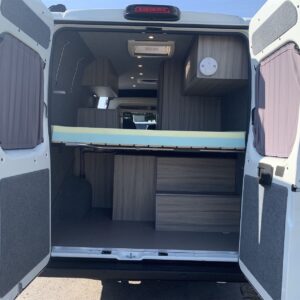 2019.07 Peugeot Boxer L4 Conversion View of Rear with Back Doors Open