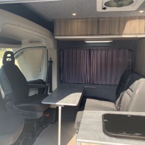 2019.07 Peugeot Boxer L4 Conversion Seating Area with Swivelled Cab Seats
