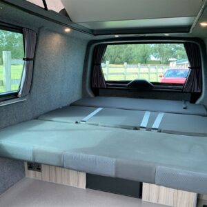 2019.08 T6 SWB Day Van Conversion RIB Seat in Bed Position