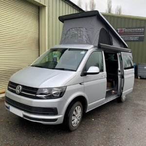 2019.11 VW T6 SWB Full Conversion Outside View of Van with Roof Elevated