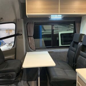 2019.12 Mercedes Sprinter MWB Conversion View of Seating Area and Table
