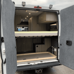Peugeot Boxer L4H2 Full Conversion View of Rear With Doors Opened