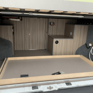 Peugeot Boxer L4H2 Full Conversion View of Garage Compartment