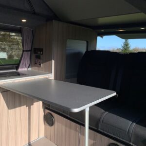 2020.03 VW T6 SWB Full Conversion Inside View with Table