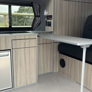 Ford Transit Custom LWB Full Conversion View of Inside and Table