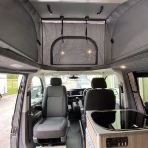 2020.09 VW T6.1 SWB Conversion Cab Seats and Inside of Elevating Roof