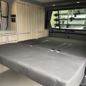 2020.09 VW T6.1 SWB Conversion RIB Seat in Bed Position