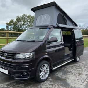 2020.10 VW T5 SWB Full Conversion Outside View of Van with Roof Elevated