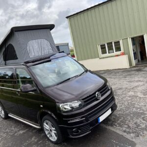 2020.10 VW T5 SWB Full Conversion Outside View of Van with Roof Elevated