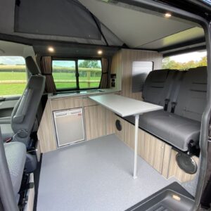 2020.10 VW T5 SWB Full Conversion Inside View of Van with Table