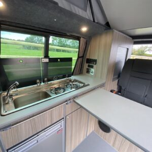 2020.10 VW T5 SWB Full Conversion Side Kitchen and Table
