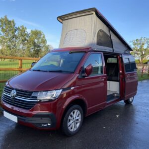 2020.12 VW T6 LWB Full Conversion Out Side View of Van with Roof Elevating