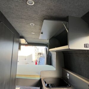 2021.03 Citroen Relay L3H2 Conversion View of Inside With Rear Storage Cupboard Open