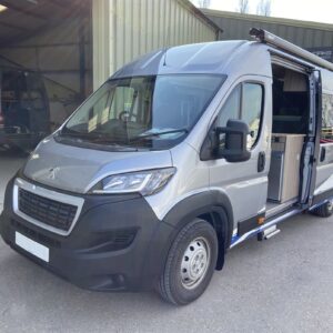 2021.03 Peugeot Boxer L4H2 Full Conversion Outside View with Sliding Door Open