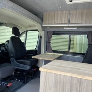 2021.03 Peugeot Boxer L4H2 Full Conversion Cab Seating Area with Swivelled Front Seats