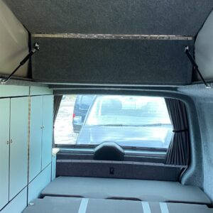 2021.05 VW T5 LWB Full Conversion RIB Bed and Inside of Elevating Roof