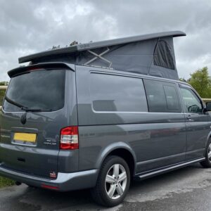 2021.05 VW T5 LWB Full Conversion Outside View of Van with Roof Elevated