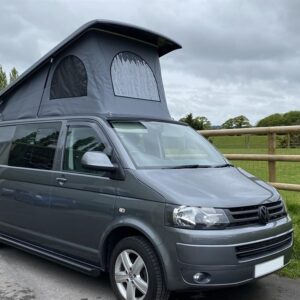 2021.05 VW T5 LWB Full Conversion Outside View of Van with Roof Elevated