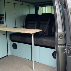 2021.05 VW T5 LWB Full Conversion Inside View with Table