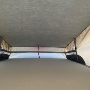 2021.05 VW T5 SWB Full Conversion Inside View of Bed Area in Elevating Roof