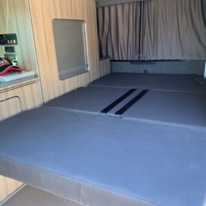 2021.05 VW T5 SWB Full Conversion RIB Seat in Bed Position