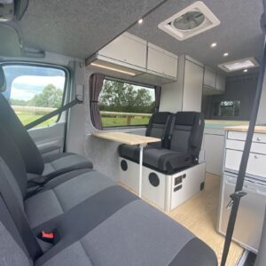2021.06 VW Crafter MWB Conversion Seating Area with Swivelled Front Seats
