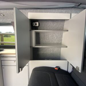 VW T6 LWB 4 Berth Full Conversion Open Storage Cupboards in Rear