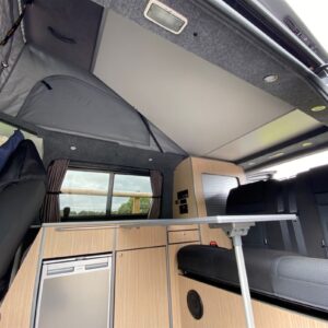 2021.09 VW T6 SWB Full Conversion Inside View and Table