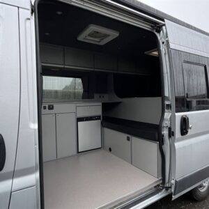 2022.01L2H2 Boxer Conversion Outside View with Sliding Door Open