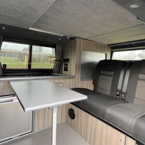 VW Transporter (T6) SWB Full Conversion View of Inside With Table
