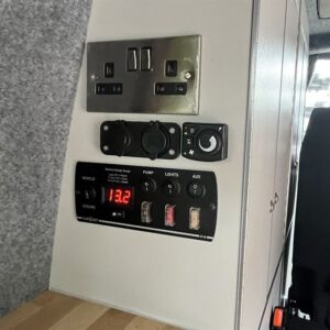 VW T6 LWB 4 Berth Conversion View of Electrical Sockets