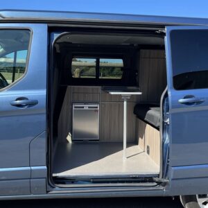 Ford Transit Custom SWB 4 Berth Conversion Outside View with Sliding Door Open