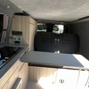 Ford Transit Custom SWB 4 Berth Conversion View of Inside of Van With Table