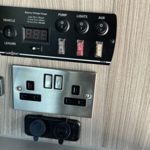 Ford Transit Custom SWB 4 Berth Conversion Showing Electric Sockets