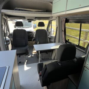 2022.07 Mercedes Sprinter MWB Full Conversion Seating Area with Swivelled Front Seats