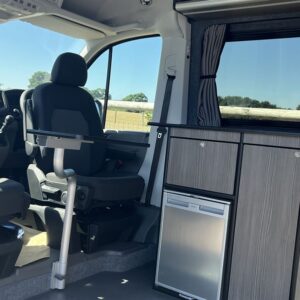 2022.08 VW Crafter 2 Berth Conversion Inside View of Cab Seating Area