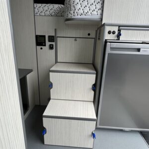 VW Crafter MWB Conversion View of Storage Steps