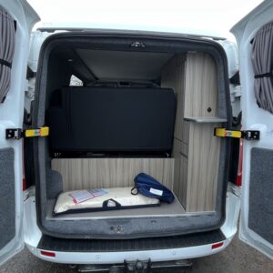 2023.02 Ford Transit Custom SWB Conversion Rear of Van with Back Doors Open