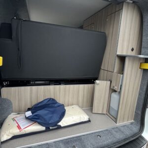 2023.02 Ford Transit Custom SWB Conversion Rear of Van with Back Doors Open