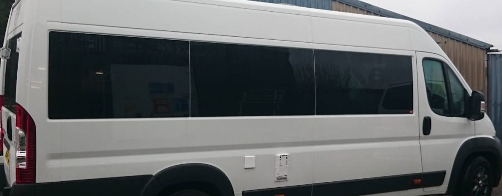 Image showing an example of Bonded Windows in a Large Boxer Van