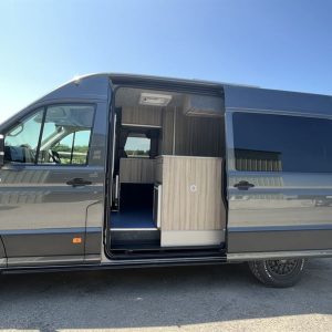 MAN TGE MWB 2 Berth Conversion Outside View with Sliding Door Open