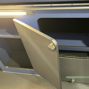 VW Crafter MWB 4 Berth Conversion - Rear Bed Under Cupboard