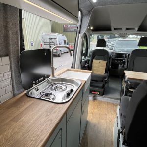 LWB MAN TGE Conversion - Kitchen and Cab Seat