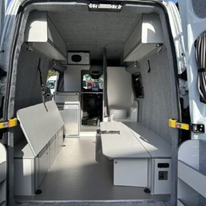 2023.10 Ford Custom LWB Hightop Conversion with L/H Bed in Up Position