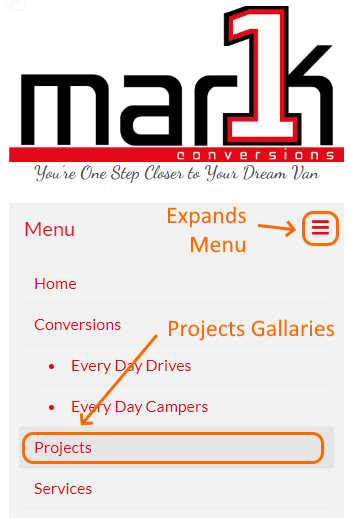 Mark1 Website Header Menu